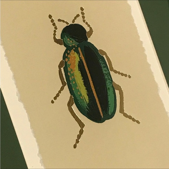 11"x14" Gold Foil Beetle Poster Framed Wall Art Print - Rifle Paper Co. - Picture 2 of 6